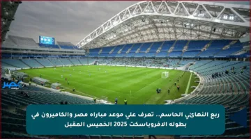 ربع النهائي الحاسم.. تعرف على موعد مباراة مصر والكاميرون في بطولة الأفروباسكت 2025 الخميس المقبل